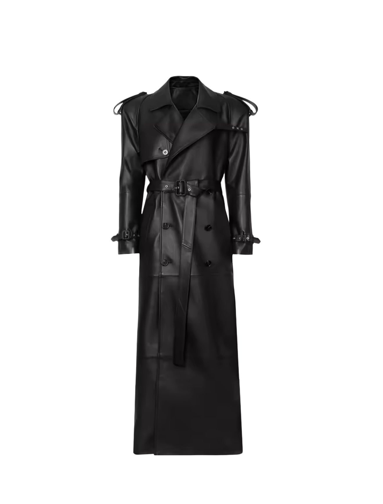 Skórzany, Maxi płaszcz o kroju sukienki z paskiem. Kilka kolorów. Skóra lub zamsz