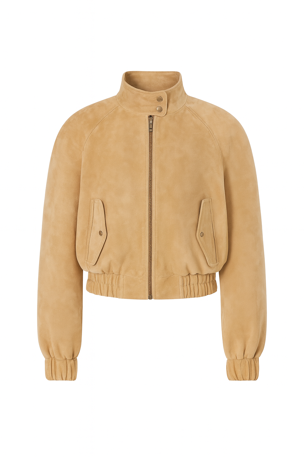 Kurtka Bomber z zamszu naturalnego