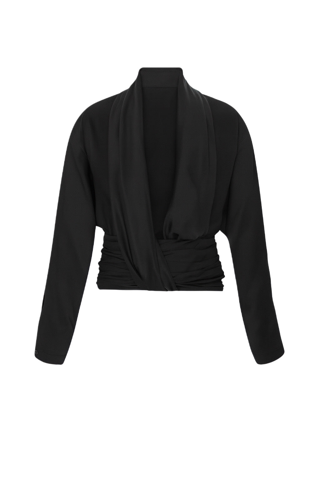 Męska koszula z jedwabiu z pasem. Biała i czarna