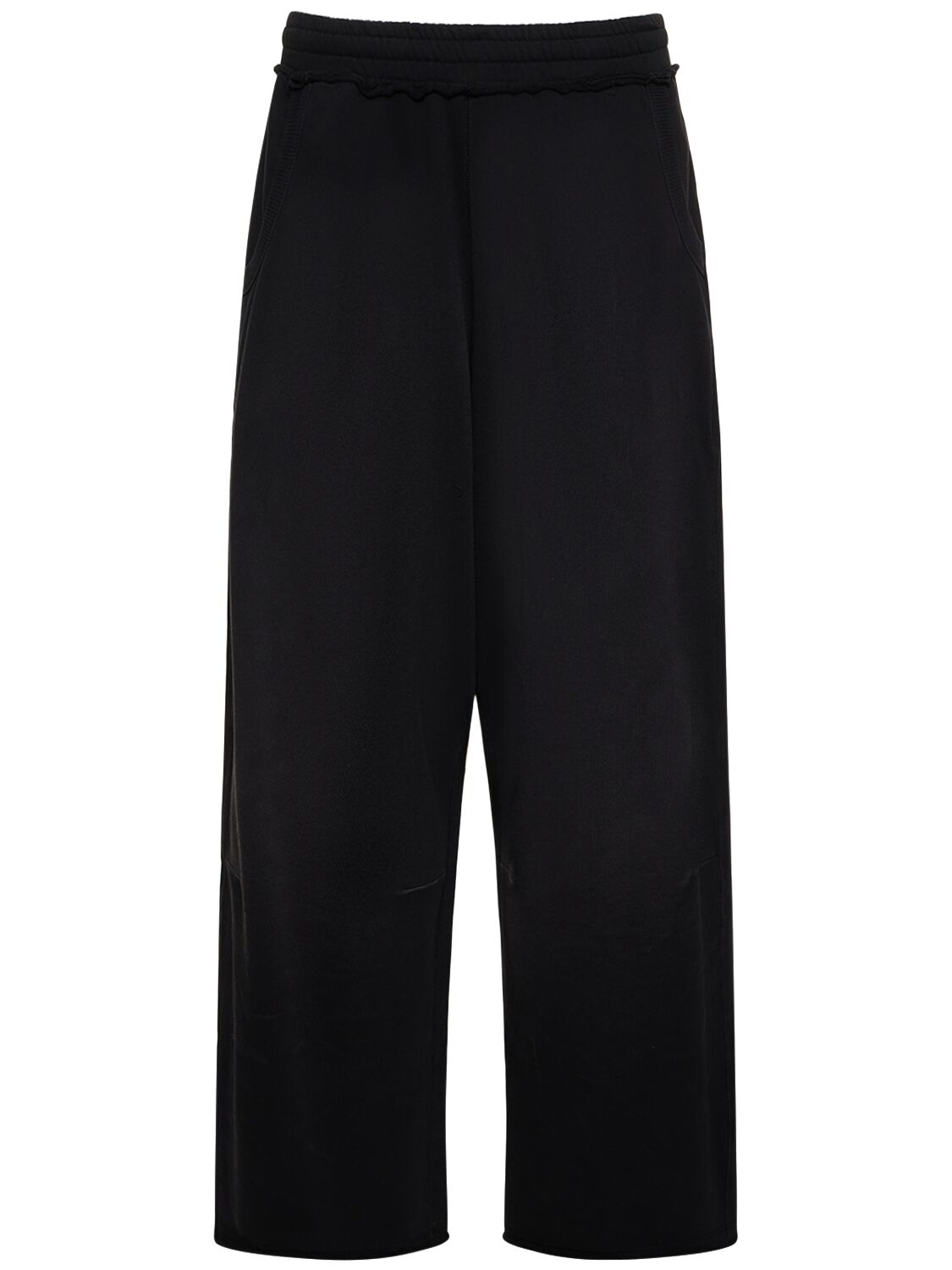 Czarne spodnie oversize z Bawełny. Unisex