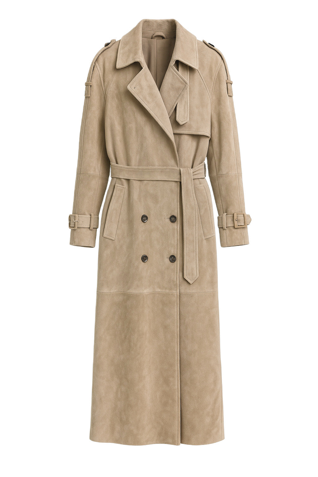 Skórzany, Maxi płaszcz o kroju sukienki z paskiem. Kilka kolorów. Skóra lub zamsz