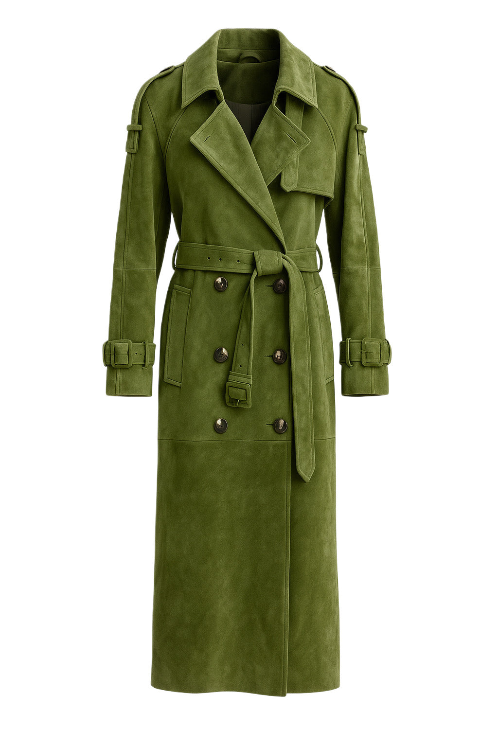 Skórzany, Maxi płaszcz o kroju sukienki z paskiem. Kilka kolorów. Skóra lub zamsz