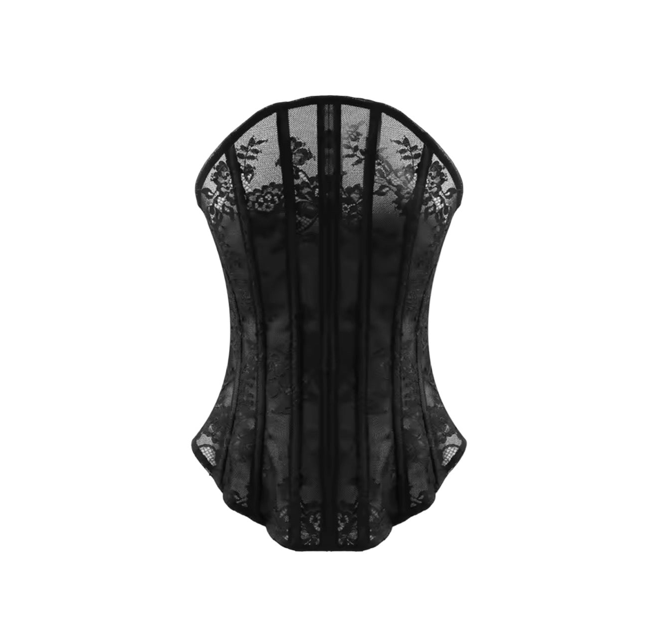 Czarny, koronkowy gorset