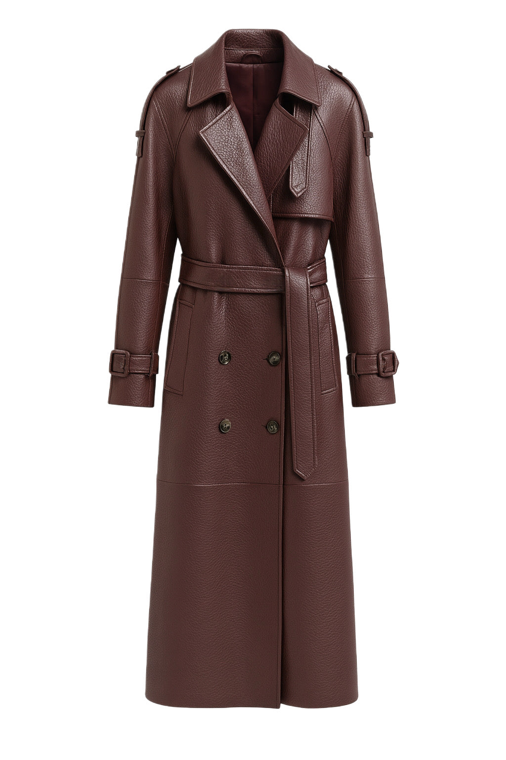 Skórzany, Maxi płaszcz o kroju sukienki z paskiem. Kilka kolorów. Skóra lub zamsz