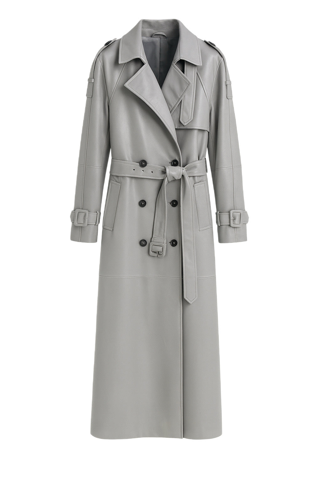 Skórzany, Maxi płaszcz o kroju sukienki z paskiem. Kilka kolorów. Skóra lub zamsz