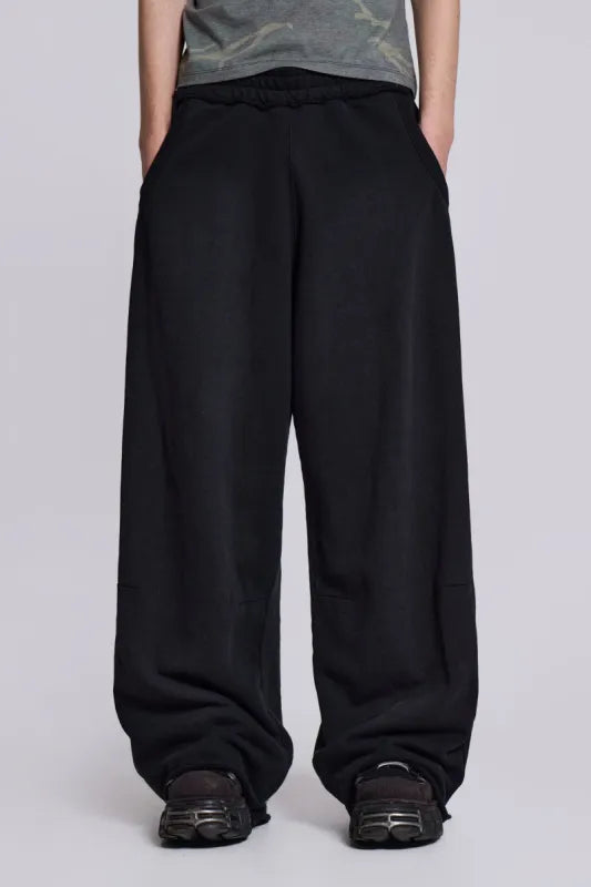 Czarne spodnie overisze z bawełny. Unisex