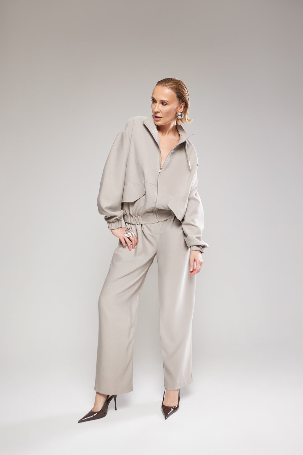 SAND GREY Tracksuit Set - Vaulte