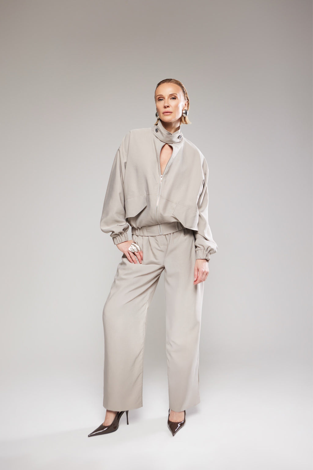 SAND GREY Tracksuit Set - Vaulte