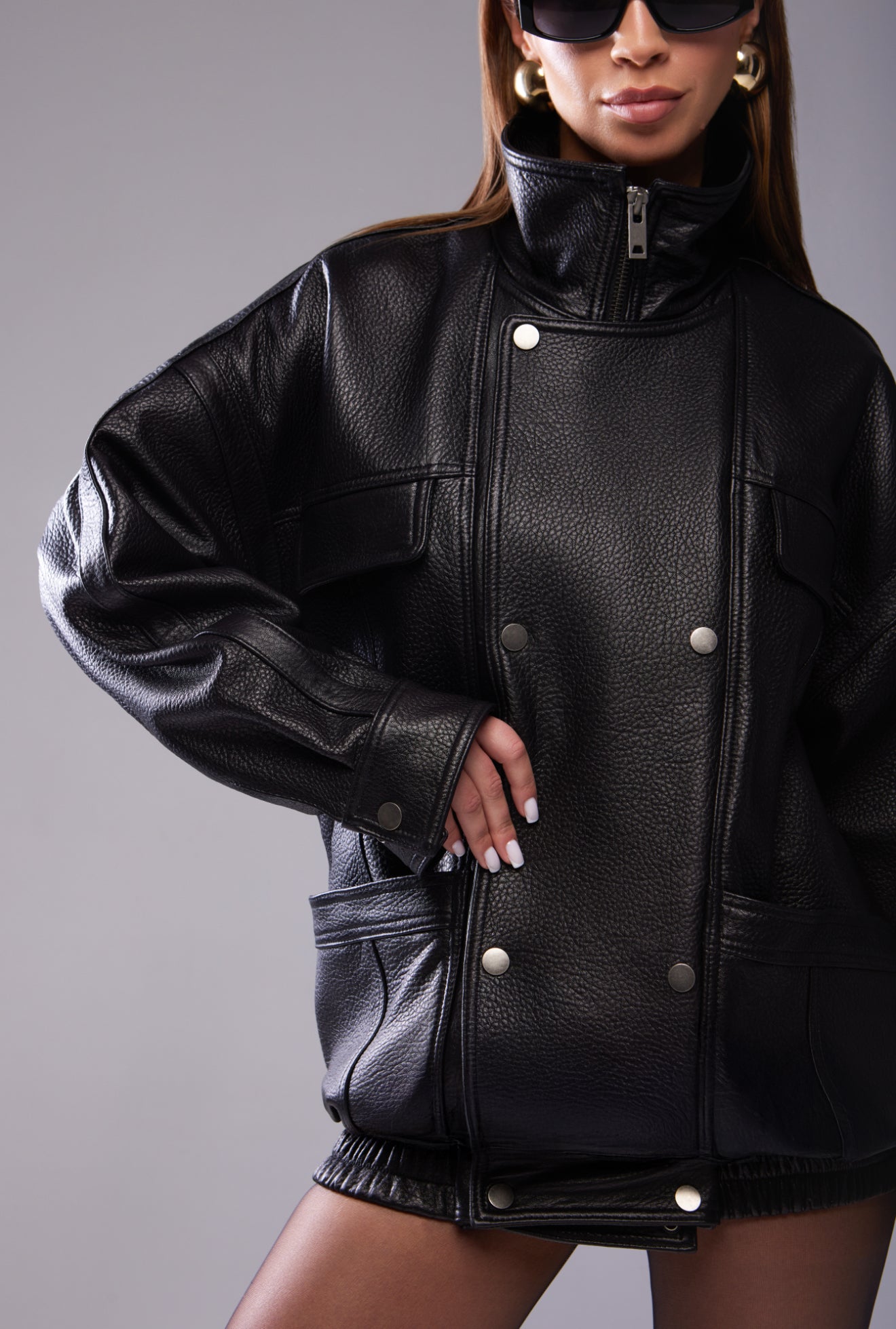 Vaulte LOWLINE Skórzana Kurtka Oversize