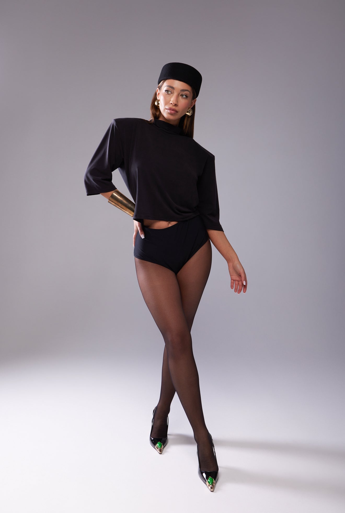 T-shirt SCULPT Vaulte - czarny